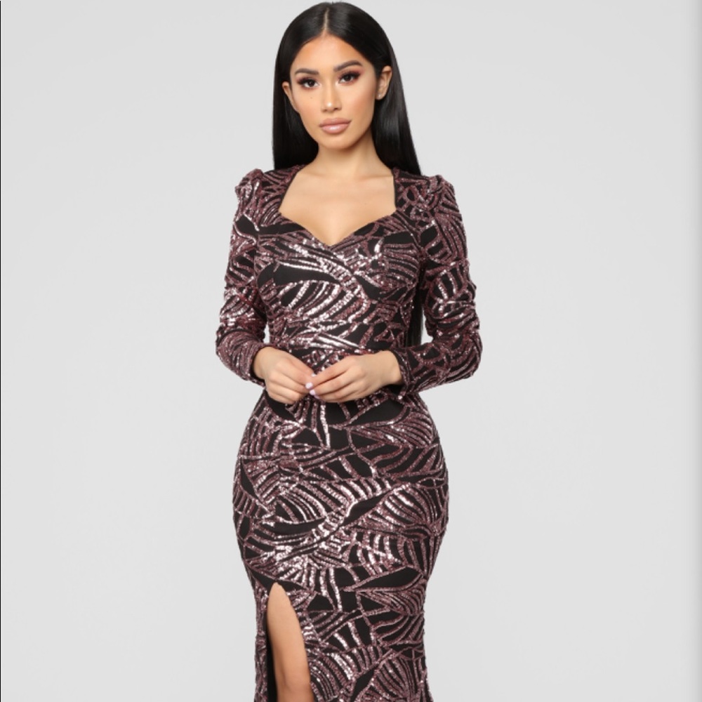 Fashion Nova Shining Lights Sequin Dress